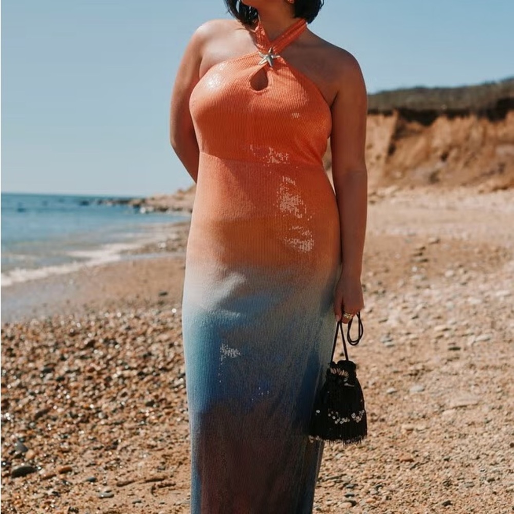 Ombre Star Sequin Dress